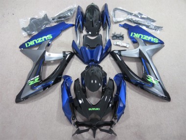 Carenados Moto Suzuki GSXR 600 2008-2010 - Azul Plata Negro Brillante Verde Baratos