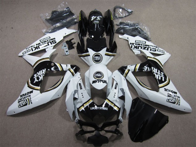Carenados Moto Suzuki GSXR 600 2008-2010 - Blanco Negro Motul Lucky Strike Baratos
