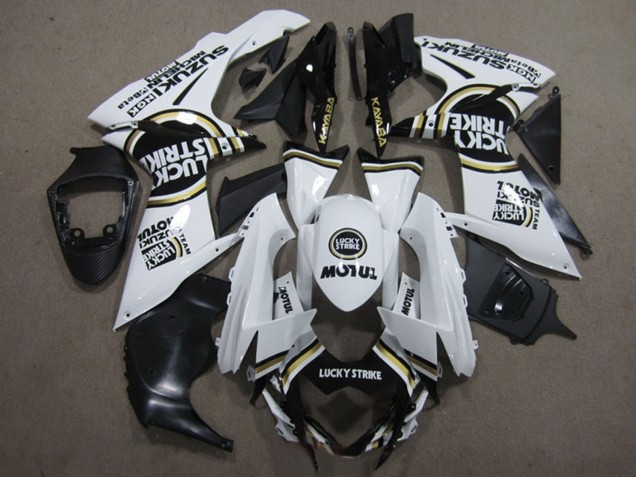 Carenados Moto Suzuki GSXR 600 2011-2024 - Blanco Negro Motul Lucky Strike Baratos