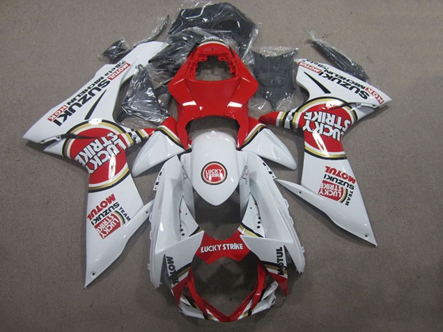 Carenados Moto Suzuki GSXR 600 2011-2024 - Blanco Rojo Motul Lucky Strike Baratos