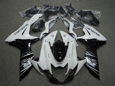Carenados Moto Suzuki GSXR 600 2011-2024 - Blanco Negro Brillante Baratos