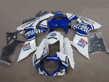 Carenados Moto Suzuki GSXR 600 2011-2024 - Azul Blanco Lucky Strike Motul Baratos