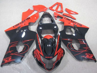 Carenados Moto Suzuki GSXR 750 2004-2005 - Rojo Negro Brillante Baratos