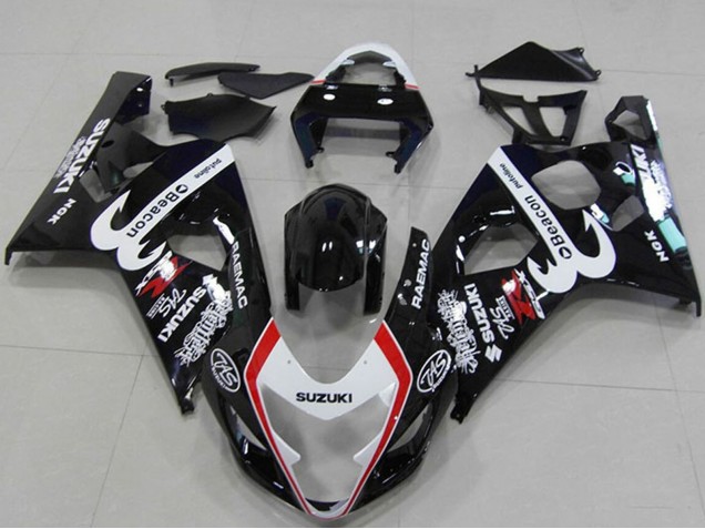Carenados Moto Suzuki GSXR 750 2004-2005 - Negro Brillante Blanco Rojo Faro Baratos