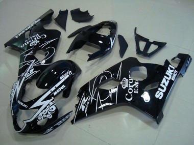 Carenados Moto Suzuki GSXR 750 2004-2005 - Negro Brillante Blanco Corona Extra Motul Baratos