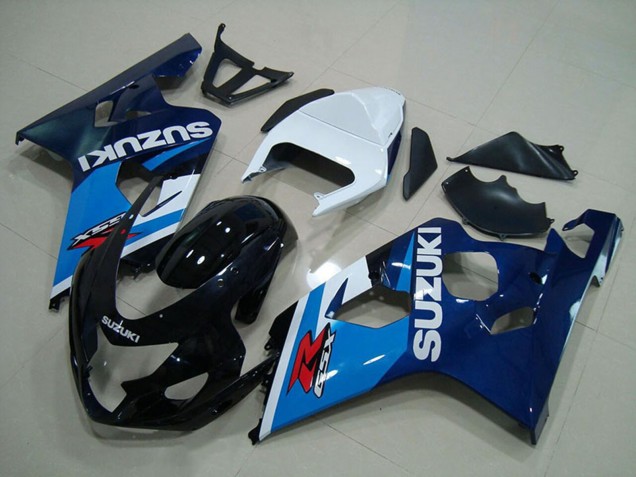 Carenados Moto Suzuki GSXR 750 2004-2005 - Blanco Azul Negro Brillante Baratos