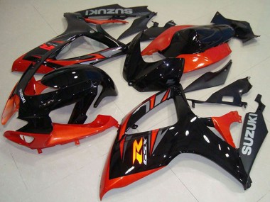 Carenado Moto Suzuki GSXR 750 2006-2007 - Naranja Negro Brillante Baratos