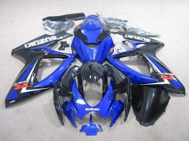 Carenados Moto Suzuki GSXR 750 2006-2007 - Azul Negro Brillante Baratos