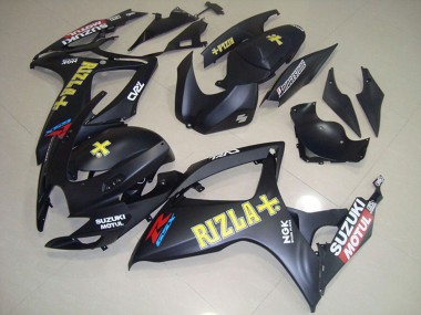 Carenados Moto Suzuki GSXR 750 2006-2007 - Negro Mate Amarillo Rizla Motul Baratos