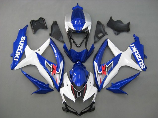 Carenado Moto Suzuki GSXR 750 2008-2010 - Blanco Plata Azul Negro Baratos