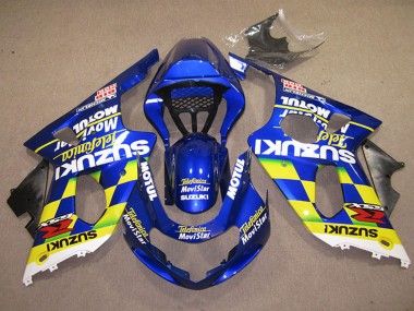 Carenados Moto Suzuki GSXR 1000 2000-2002 - Azul Amarillo Blanco Telefumica MoviStar Baratos