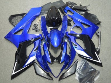 Carenados Moto Suzuki GSXR 1000 2005-2006 - Azul Blanco Plata Negro Baratos