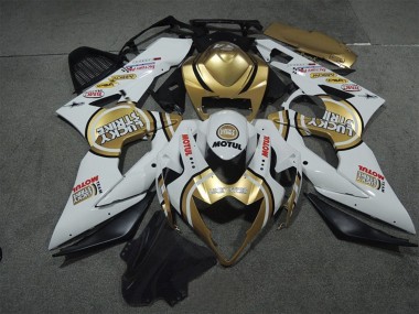 Carenados Moto Suzuki GSXR 1000 2005-2006 - Blanco Oro Lucky Strike Motul Baratos