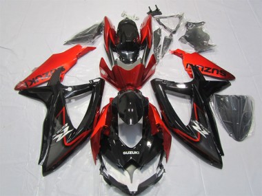 Carenado Moto Suzuki GSXR 1000 2007-2008 - Negro Brillante Rojo Baratos