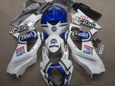 Carenados Moto Suzuki GSXR 1000 2007-2008 - Blanco Azul Lucky Strike Rojo Motul Baratos