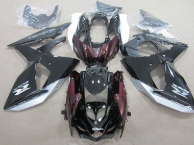 Carenado Moto Suzuki GSXR 1000 2009-2016 - Negro Brillante Plata Baratos