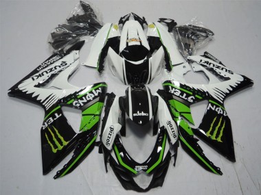 Carenados Moto Suzuki GSXR 1000 2009-2016 - Blanco Verde Monstruo Negro Pizzoli Baratos