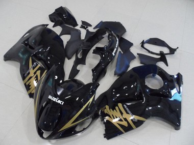 Carenados Moto Suzuki GSXR 1300 Hayabusa 1996-2007 - Negro Brillante Oro Calcomanía Baratos