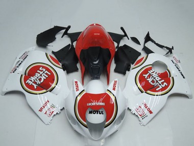 Carenados Moto Suzuki GSXR 1300 Hayabusa 1996-2007 - Blanco Rojo Lucky Strike Motul Baratos