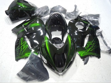 Carenados Moto Suzuki GSXR 1300 Hayabusa 1996-2007 - Negro Brillante Verde Baratos