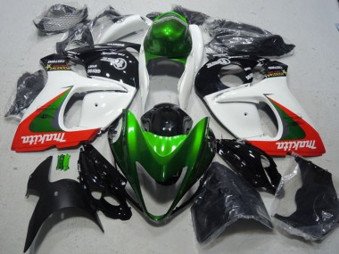 Carenados Moto Suzuki GSXR 1300 Hayabusa 2008-2020 - Blanco Verde Rojo Makita Baratos