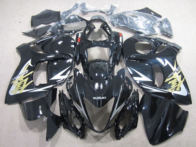 Carenados Moto Suzuki GSXR 1300 Hayabusa 2008-2020 - Negro Brillante Blanco Oro Calcomanía Baratos