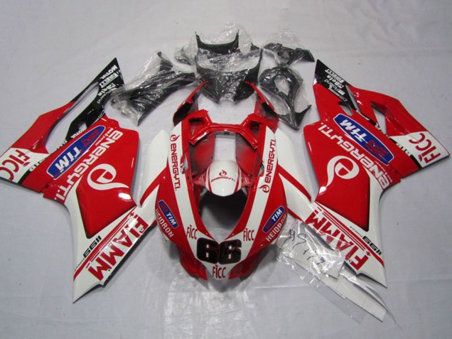 Carenados Moto Ducati 1199 2011-2014 - Blanco Rojo Fiamm Ficc Baratos