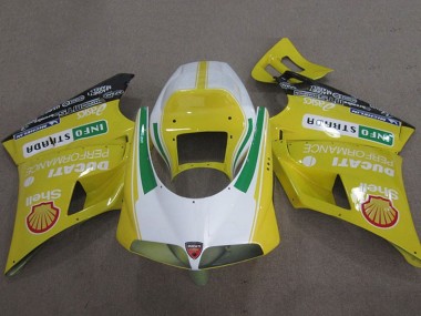 Carenados Moto Ducati 748 1993-2005 - Amarillo Blanco Verde Shell Info Strrda Baratos