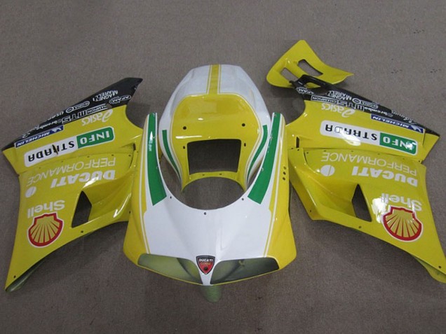 Carenados Moto Ducati 748 1993-2005 - Amarillo Blanco Verde Shell Info Strrda Baratos