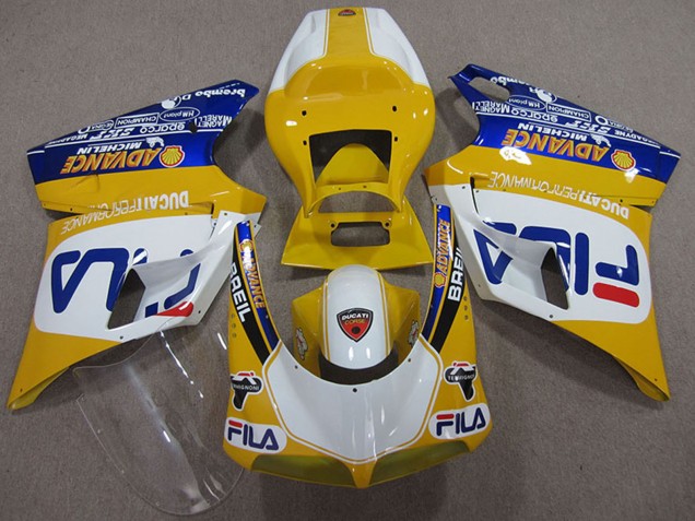 Carenados Moto Ducati 748 1993-2005 - Amarillo Blanco Azul Fila Baratos