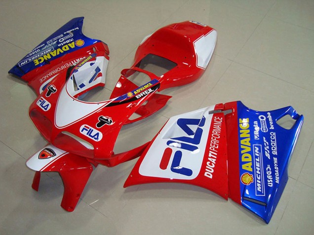Carenados Moto Ducati 748 1993-2005 - Blanco Rojo Azul Fila Baratos