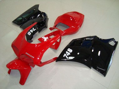 Carenados Moto Ducati 748 1993-2005 - Rojo Negro Brillante Baratos