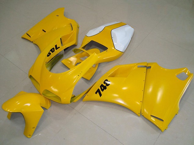Carenado Moto Ducati 748 1993-2005 - Blanco Amarillo Baratos