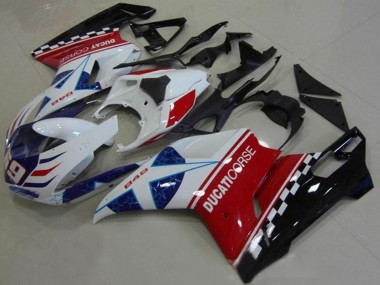 Carenados Moto Ducati 1098 2007-2014 - Blanco Rojo Negro Azul Corse 69 Baratos