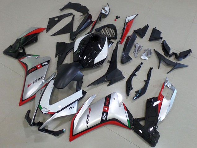Carenado Moto Aprilia RS4 50 125 2012-2018 - Plata Rojo Negro Brillante Baratos