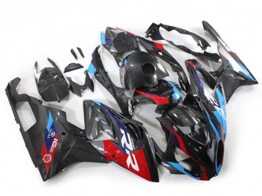 Carenados Moto BMW S1000RR 2015-2016 - Azul Rojo FibraCarbono Baratos