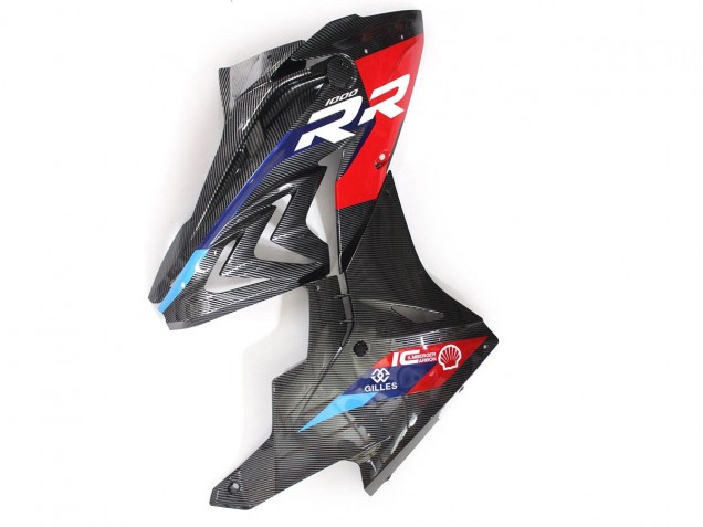 Carenados Moto BMW S1000RR 2015-2016 - Azul Rojo FibraCarbono Baratos
