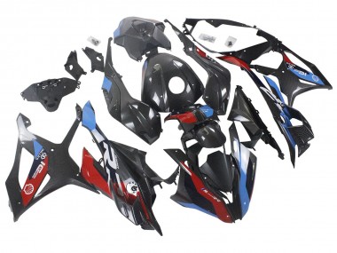 Carenados Moto BMW S1000RR 2023-2024 - Azul Rojo FibraCarbono Baratos