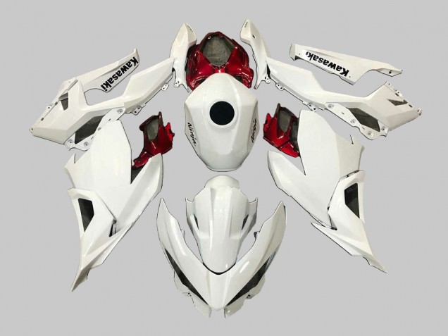 Carenados Moto Kawasaki EX400 2018-2024 - Blanco Rojo Negro Baratos