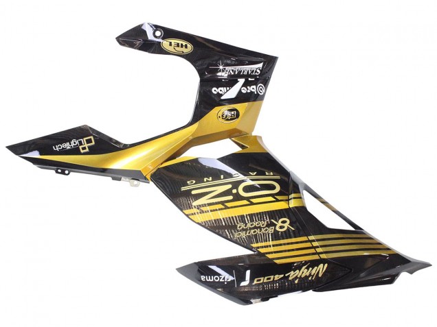 Carenados Moto Kawasaki EX400 2018-2024 - Oro Negro Brillante Baratos