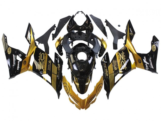 Carenados Moto Kawasaki EX400 2018-2024 - Oro Negro Brillante Baratos