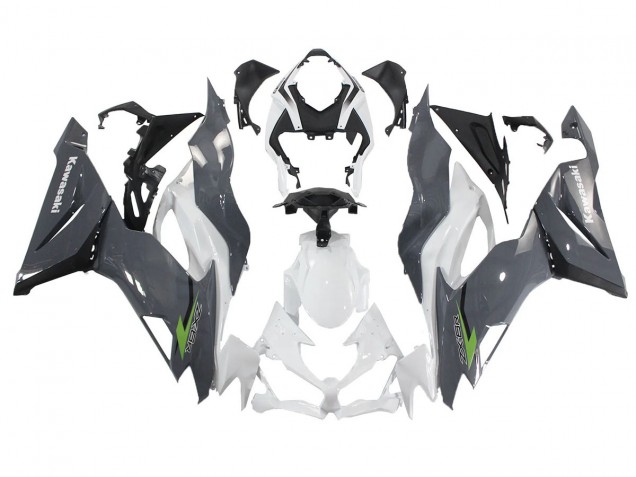 Carenados Moto Kawasaki ZX6R 2019-2022 - Blanco Gris Verde Baratos