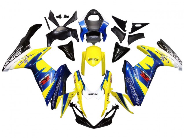 Carenados Moto Suzuki GSXR 600/750 2011-2024 - Amarillo Azul Blanco Negro Corona Extra Alstare Baratos