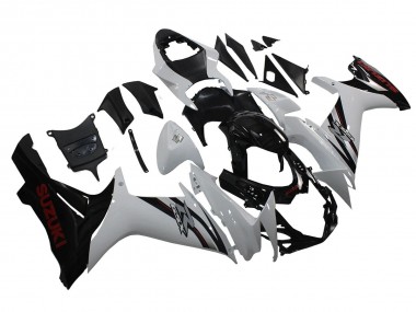 Carenados Moto Suzuki GSXR 600/750 2011-2024 - Blanco Negro Brillante Baratos