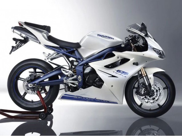 Carenados Moto Triumph Daytona 675 2006-2008 - Blanco Azul Baratos