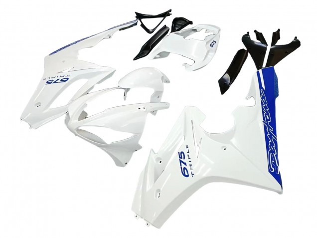Carenados Moto Triumph Daytona 675 2006-2008 - Blanco Azul Baratos
