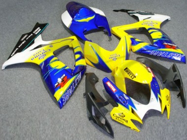 Carenados Moto Suzuki GSXR 600/750 2006-2007 - Blanco Azul Amarillo Corona Alstare Baratos