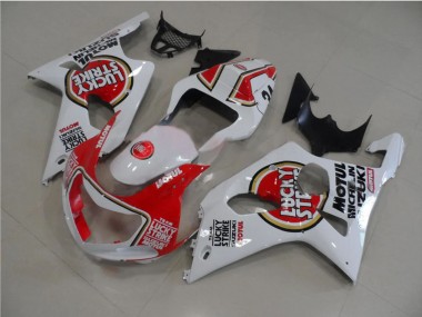 Carenados Moto Suzuki GSXR 1000 2000-2002 - Blanco Rojo Lucky Strike Baratos