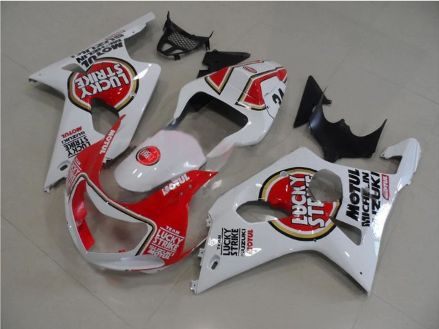 Carenados Moto Suzuki GSXR 1000 2000-2002 - Blanco Rojo Lucky Strike Baratos
