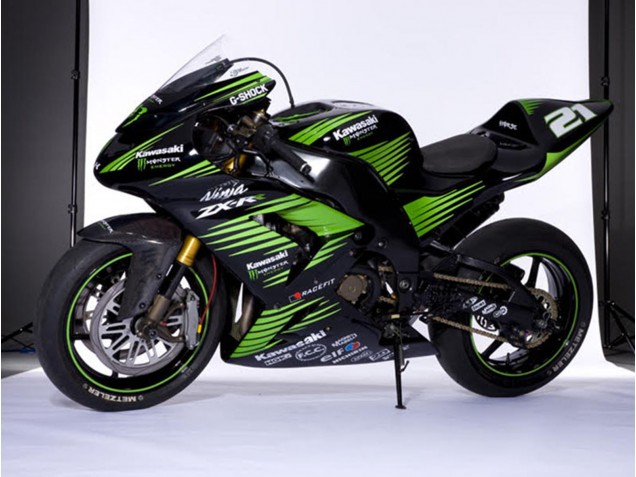 Carenados Moto Kawasaki ZX10R 2006-2007 - Negro Brillante Verde Blanco Baratos